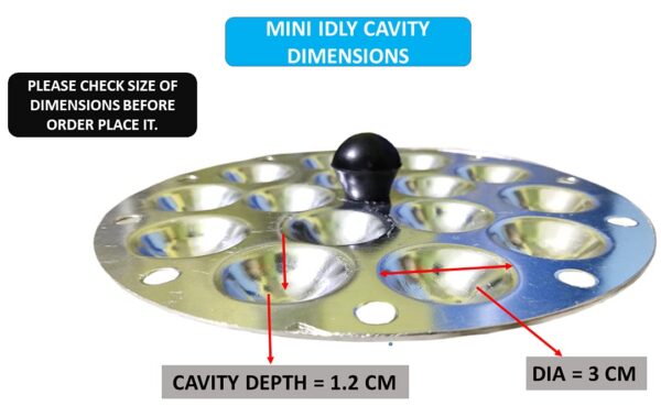 INDOLIUM Mini IDLY CookerPot , Small 30 Mini IDLIES