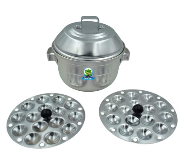 INDOLIUM Mini IDLY CookerPot , Small 30 Mini IDLIES