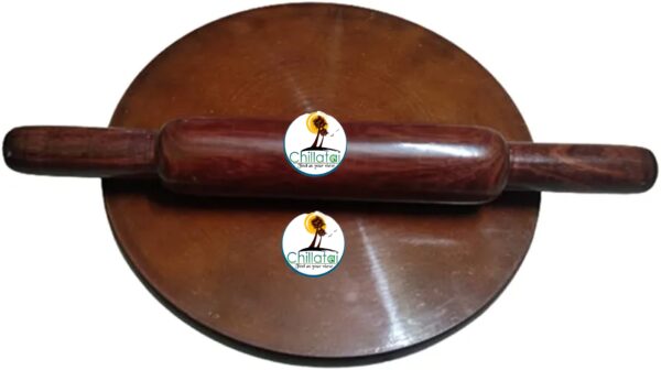 CHILLATAI Wooden Chakla Belan/Wooden Roti Roller/Chapathi Kattai/Rolling Pin Board/Wodden chakla 10 inch